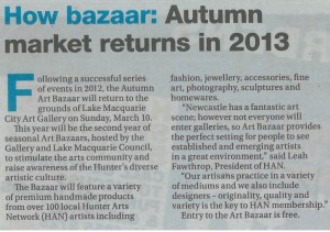 Autumn Art Bazaar editorial in The Post "How Bazaar" 6.2.13