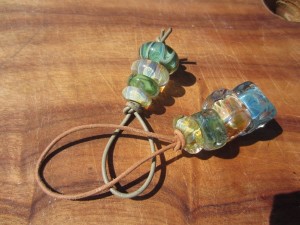 glass bead key rings