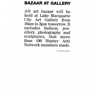 Autumn Art Bazaar "Bazaar at Gallery" The Herald 9.3.13