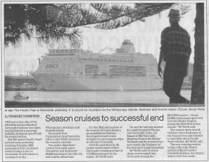 Art Bazaar Cruise Market "Season Cruises to Successful End" The Herald 27.5.13
